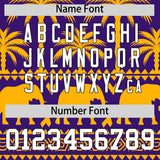 Custom Purple Yellow Graffiti Pattern Personalized Bossinia Style Authentic Baseball Jersey