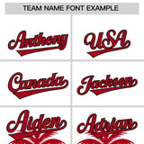 Custom White Red Graffiti Pattern Personalized Bossinia Style Authentic Baseball Jersey