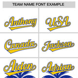 Custom White Royal Graffiti Pattern Personalized Bossinia Style Authentic Baseball Jersey