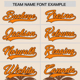 Custom Cream Brown Graffiti Pattern Personalized Bossinia Style Authentic Baseball Jersey