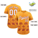 Custom Orange Red Graffiti Pattern Personalized Bossinia Style Authentic Baseball Jersey