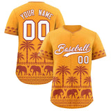 Custom Orange Red Graffiti Pattern Personalized Bossinia Style Authentic Baseball Jersey