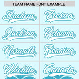 Custom Light Blue Teal Graffiti Pattern Personalized Bossinia Style Authentic Baseball Jersey