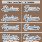 Custom Light Brown Cream Graffiti Pattern Personalized Bossinia Style Authentic Baseball Jersey
