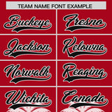 Custom Red White Graffiti Pattern Personalized Bossinia Style Authentic Baseball Jersey