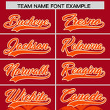 Custom Red Orange Graffiti Pattern Personalized Bossinia Style Authentic Baseball Jersey