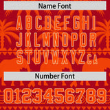 Custom Red Orange Graffiti Pattern Personalized Bossinia Style Authentic Baseball Jersey