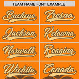 Custom Orange Light Brown Graffiti Pattern Personalized Bossinia Style Authentic Baseball Jersey
