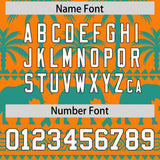 Custom Orange Bright Green Graffiti Pattern Personalized Bossinia Style Authentic Baseball Jersey