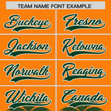 Custom Orange Green Graffiti Pattern Personalized Bossinia Style Authentic Baseball Jersey