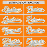 Custom Orange Gray Graffiti Pattern Personalized Bossinia Style Authentic Baseball Jersey