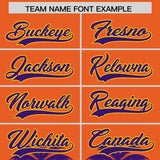 Custom Orange Purple Graffiti Pattern Personalized Bossinia Style Authentic Baseball Jersey
