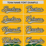 Custom Gold Green Graffiti Pattern Personalized Bossinia Style Authentic Baseball Jersey