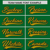 Custom Kelly Green Green Graffiti Pattern Personalized Bossinia Style Authentic Baseball Jersey