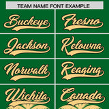 Custom Kelly Green Khaki Graffiti Pattern Personalized Bossinia Style Authentic Baseball Jersey