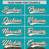 Custom Aqua Brown Graffiti Pattern Personalized Bossinia Style Authentic Baseball Jersey