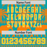 Custom Aqua Orange Graffiti Pattern Personalized Bossinia Style Authentic Baseball Jersey