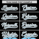 Custom Black Powder Blue Graffiti Pattern Personalized Bossinia Style Authentic Baseball Jersey