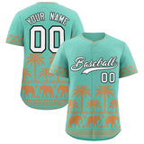 Custom Bright Green Desert Yellow Graffiti Pattern Personalized Bossinia Style Authentic Baseball Jersey