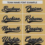 Custom Khaki Black Graffiti Pattern Personalized Bossinia Style Authentic Baseball Jersey