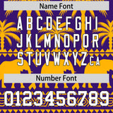 Custom Purple Yellow Graffiti Pattern Personalized Bossinia Style Authentic Baseball Jersey