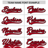 Custom White Red Graffiti Pattern Personalized Bossinia Style Authentic Baseball Jersey
