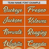 Custom Texas Orange Old Gold Graffiti Pattern Personalized Bossinia Style Authentic Baseball Jersey