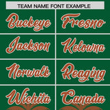 Custom Kelly Green Texas Orange Graffiti Pattern Personalized Bossinia Style Authentic Baseball Jersey
