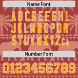 Custom Red Teabrown Graffiti Pattern Personalized Bossinia Style Authentic Baseball Jersey
