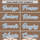 Custom Light Brown Cream Graffiti Pattern Personalized Bossinia Style Authentic Baseball Jersey