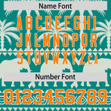 Custom Aqua Cream Graffiti Pattern Personalized Bossinia Style Authentic Baseball Jersey