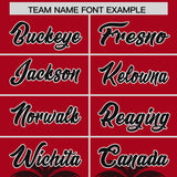 Custom Red Black Graffiti Pattern Personalized Bossinia Style Authentic Baseball Jersey