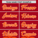 Custom Red Orange Graffiti Pattern Personalized Bossinia Style Authentic Baseball Jersey