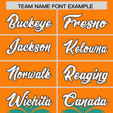 Custom Orange Bright Green Graffiti Pattern Personalized Bossinia Style Authentic Baseball Jersey
