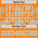 Custom Orange Gray Graffiti Pattern Personalized Bossinia Style Authentic Baseball Jersey