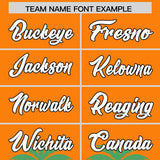 Custom Orange Green Graffiti Pattern Personalized Bossinia Style Authentic Baseball Jersey