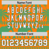 Custom Orange Green Graffiti Pattern Personalized Bossinia Style Authentic Baseball Jersey