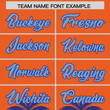 Custom Orange Royal Graffiti Pattern Personalized Bossinia Style Authentic Baseball Jersey