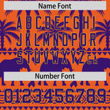 Custom Orange Purple Graffiti Pattern Personalized Bossinia Style Authentic Baseball Jersey