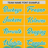 Custom Gold Bright Green Graffiti Pattern Personalized Bossinia Style Authentic Baseball Jersey