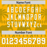 Custom Gold Old Gold Graffiti Pattern Personalized Bossinia Style Authentic Baseball Jersey