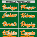Custom Kelly Green Orange Graffiti Pattern Personalized Bossinia Style Authentic Baseball Jersey
