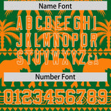 Custom Kelly Green Orange Graffiti Pattern Personalized Bossinia Style Authentic Baseball Jersey