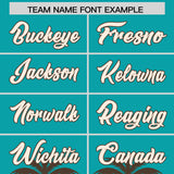 Custom Aqua Brown Graffiti Pattern Personalized Bossinia Style Authentic Baseball Jersey