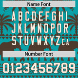 Custom Aqua Brown Graffiti Pattern Personalized Bossinia Style Authentic Baseball Jersey