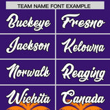 Custom Purple Orange Graffiti Pattern Personalized Bossinia Style Authentic Baseball Jersey