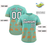 Custom Bright Green Desert Yellow Graffiti Pattern Personalized Bossinia Style Authentic Baseball Jersey