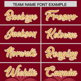 Custom Crimson Light Red Graffiti Pattern Personalized Bossinia Style Authentic Baseball Jersey