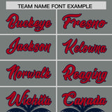 Custom Gray Navy Graffiti Pattern Personalized Bossinia Style Authentic Baseball Jersey