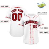 Custom Thorns Ribbed Classic Style Baseball Jersey Personalized Team Name Number Logo Button Down Shirt